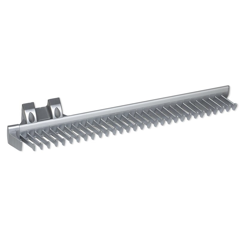 Emuca Corbatero lateral extraíble, Anodizado mate, Plástico y Aluminio, 1 ud.
