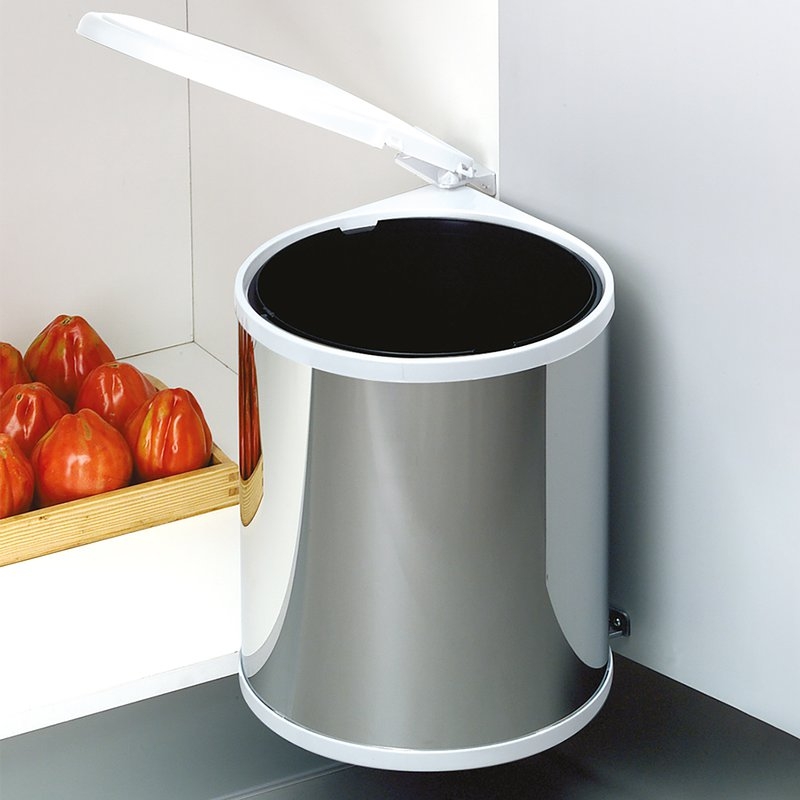 Contenedor de reciclaje para fijación a puerta con vaso de 13L
