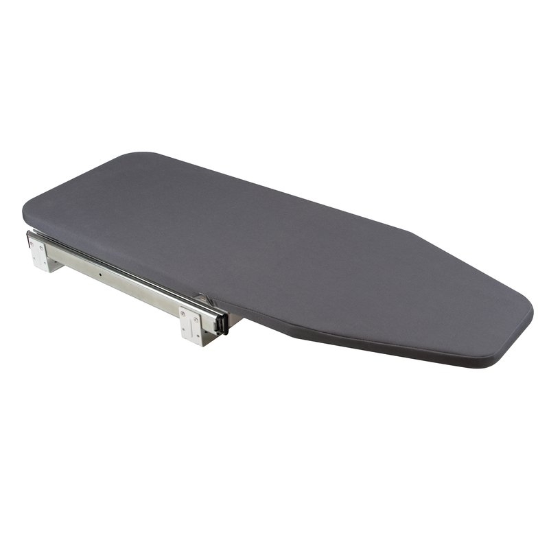 Emuca Tabla de planchar plegable Iron 180º para mueble, Acero y Madera, 1 ud.