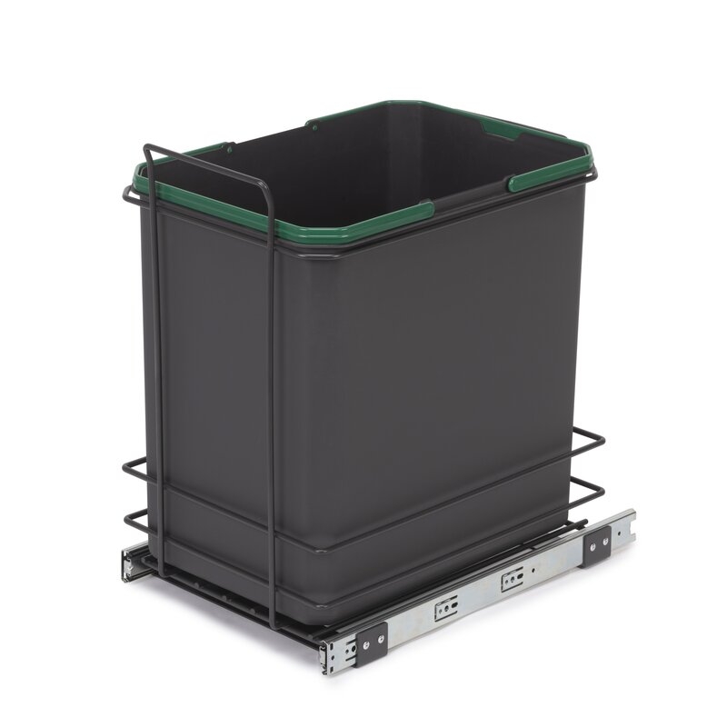 Emuca Contenedor de reciclaje Recycle de 35 L para cocina, fijación inferior y extracción manual, 1 un