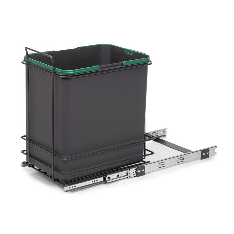 Emuca Contenedor de reciclaje Recycle de 35 L para cocina, fijación inferior y extracción manual, 1 un