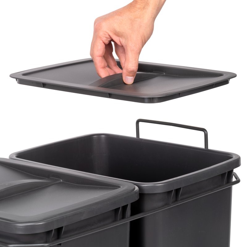 Emuca Contenedores de reciclaje Recycle para cocina 2 x 35 L fijacion inferior y extraccion manual 1 un Ferreterias cerca de ti Cadena88