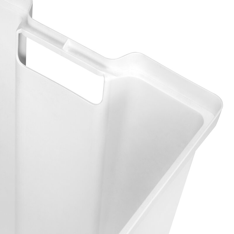 Emuca Cesto lavandería Laundry para módulo, Plástico blanco, Plástico y Acero, 1 ud.