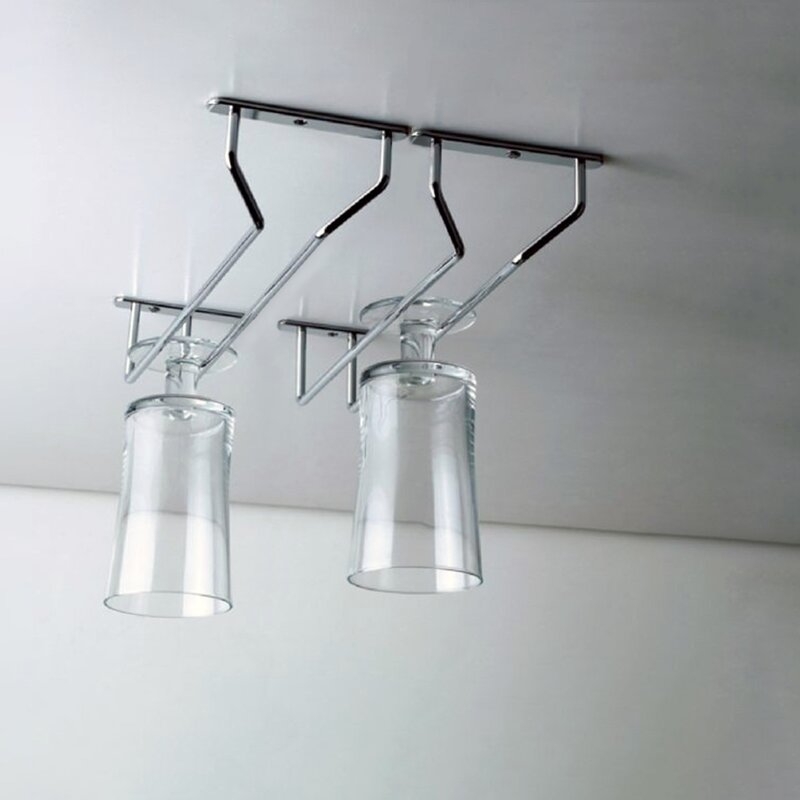 Emuca Soporte para copas Supra para muebles., Cromado, Acero, 1 ud.