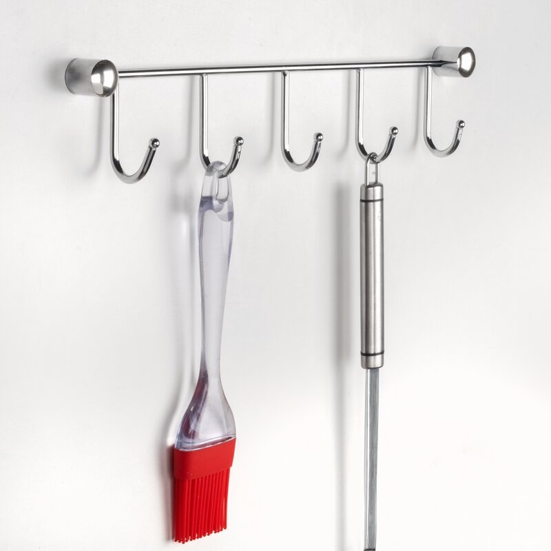 Emuca Colgador Supra para utensilios de cocina., Cromado, Acero, 1 ud.