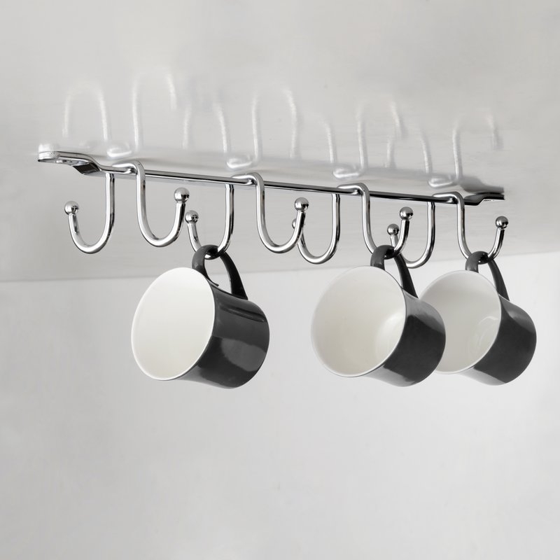 Emuca Colgador de tazas Supra para mueble., Cromado, Acero, 1 ud.