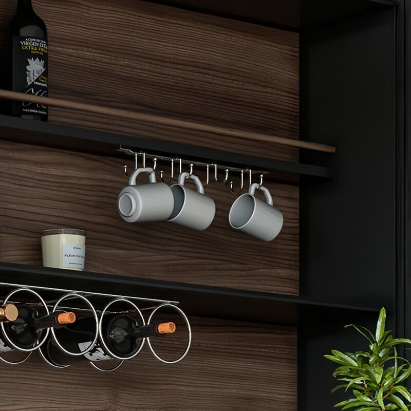 Emuca Colgador de tazas Supra para mueble., Cromado, Acero, 1 ud.