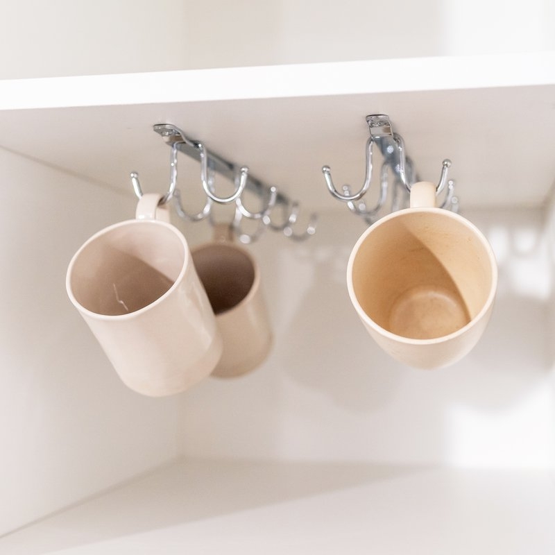 Emuca Colgador de tazas Supra para mueble., Cromado, Acero, 1 ud.