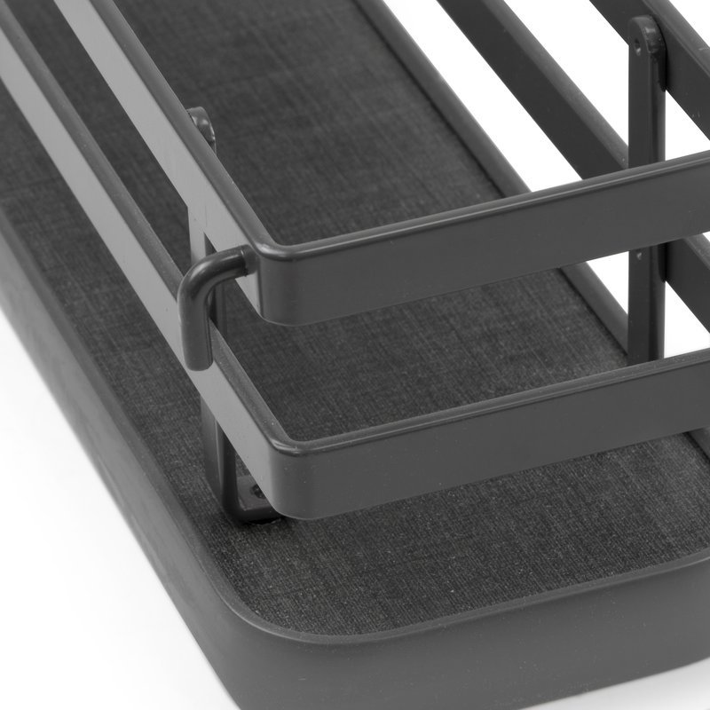 Emuca Especiero de 3 bandejas Titane para mueble de cocina o pared., Gris antracita, Acero, 1 ud.
