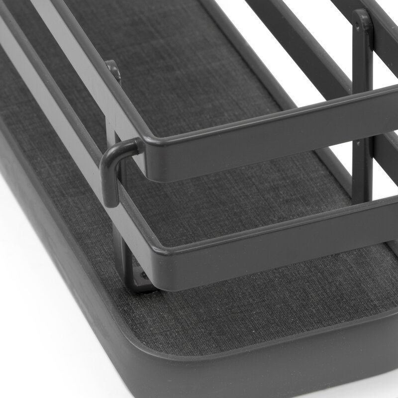 Emuca Especiero de 3 bandejas Titane para mueble de cocina o pared., Gris antracita, Acero, 1 ud.
