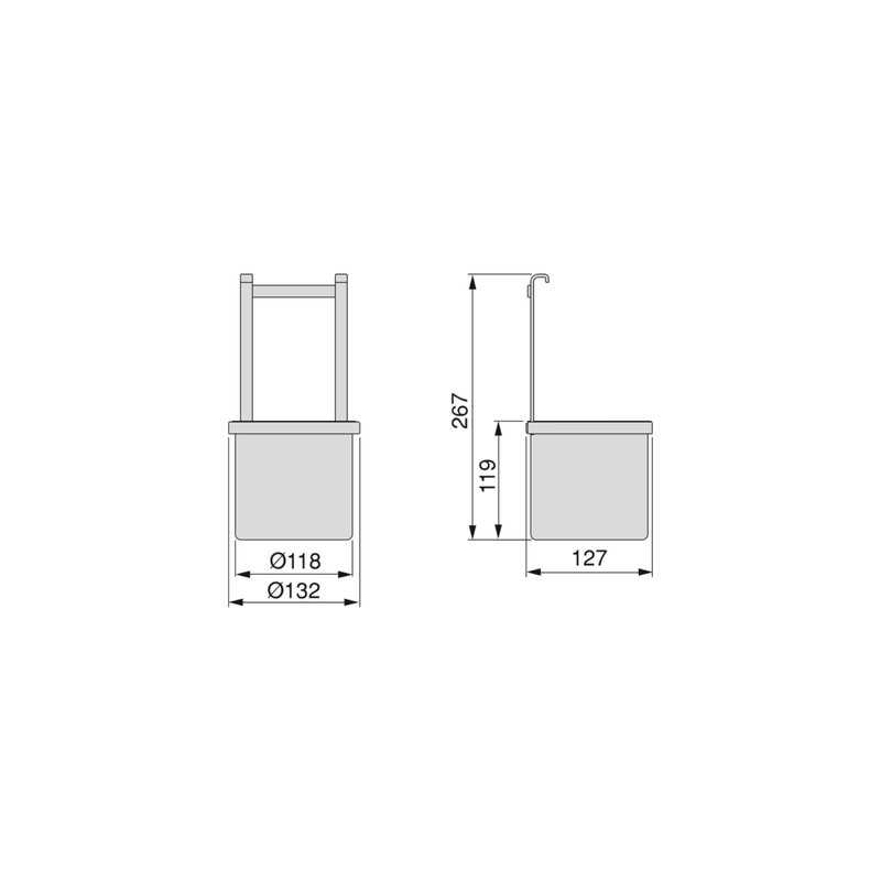 Emuca Portacubiertos de cocina Titane, Gris antracita, Acero, 1 ud.
