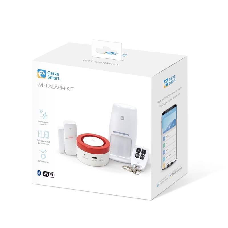 Garza ® Smarthome - Kit sistema de alarma inteligente wifi para hogar.