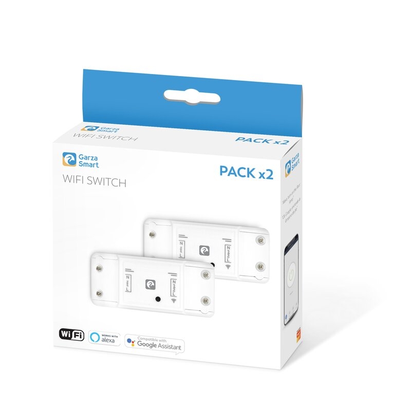 Garza ® Smarthome - Pack 2 Controlador interruptor Wifi