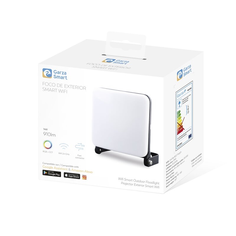Garza ® Smarthome - Foco LED Inteligente Wifi 14W, Luz blanca regulable con cambio intensidad, temperatura y color.