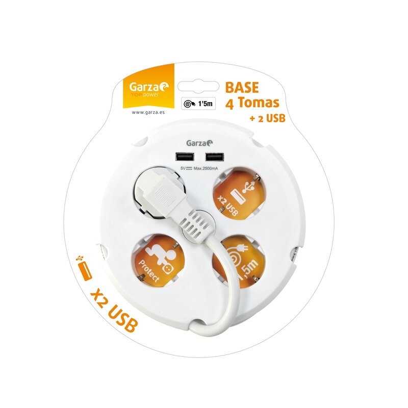Regleta Garza Home Circular con interruptor
