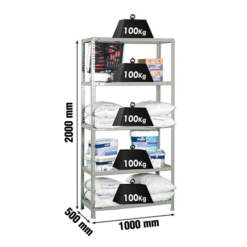 Estantería met 200x100x50cm Gr SIMONRACK
