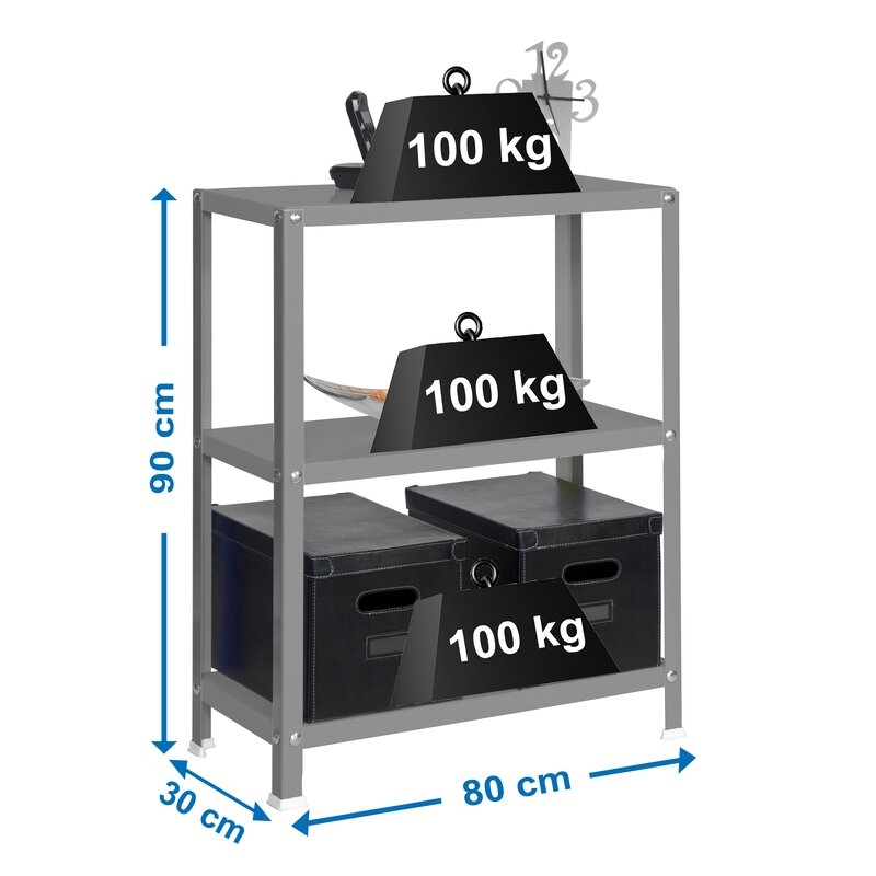 Estantería met 90x80x30cm Gr SIMONRACK