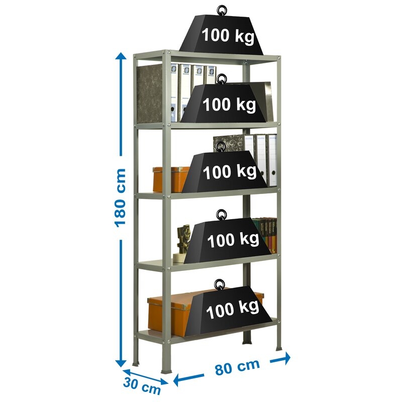 Estantería met 180x80x30cm Gr SIMONRACK