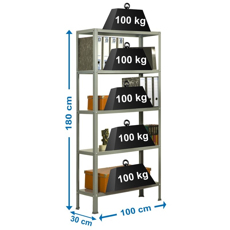 Estantería met 180x100x30cm Gr SIMONRACK