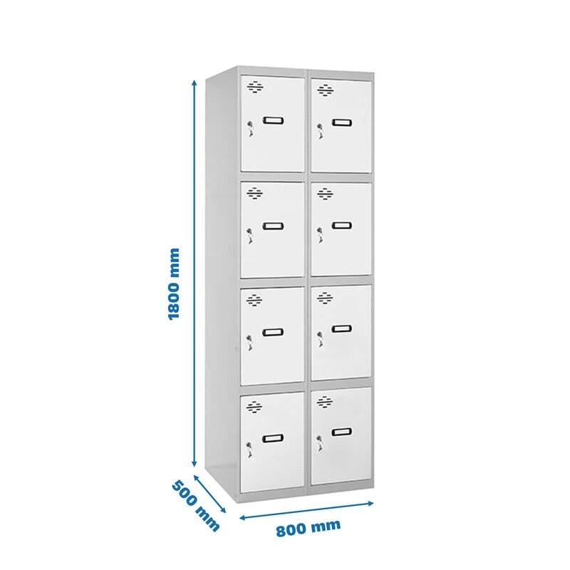 Taquilla met 180x80x50cm GR/BL SIMONRACK