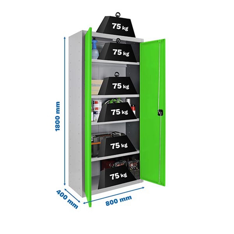 Armario met 180x80x40cm GR/VE SIMONRACK