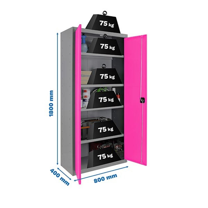 Armario met 180x80x40cm GR/ROS SIMONRACK