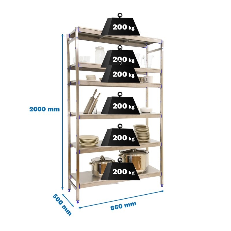 Estantería ac inx 200x86x50cm SIMONRACK