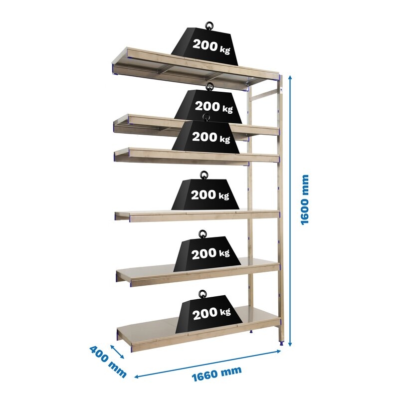 Estantería ac inx 160x166x40cm SIMONRACK