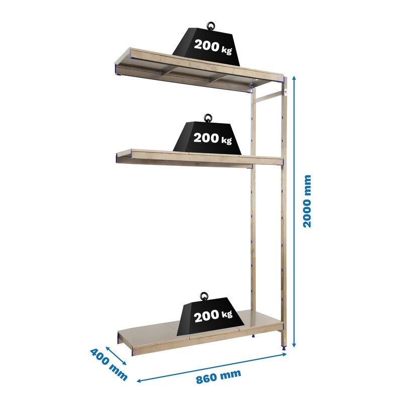 Estantería ac inx 200x86x40cm SIMONRACK