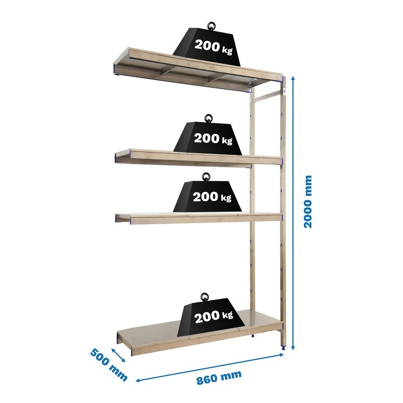 Estantería ac inx 200x86x50cm SIMONRACK