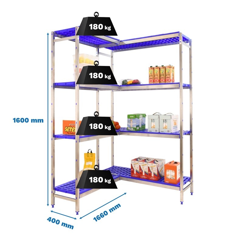 Estantería inox 1600x400mm SIMONRACK