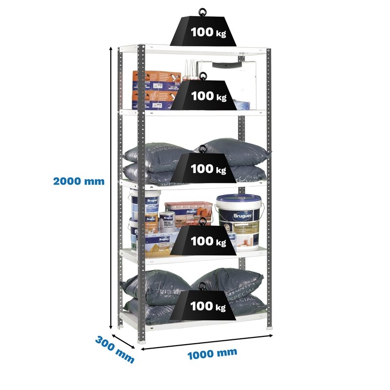 Estantería metálica Antracita/Blanco SIMONRACK
