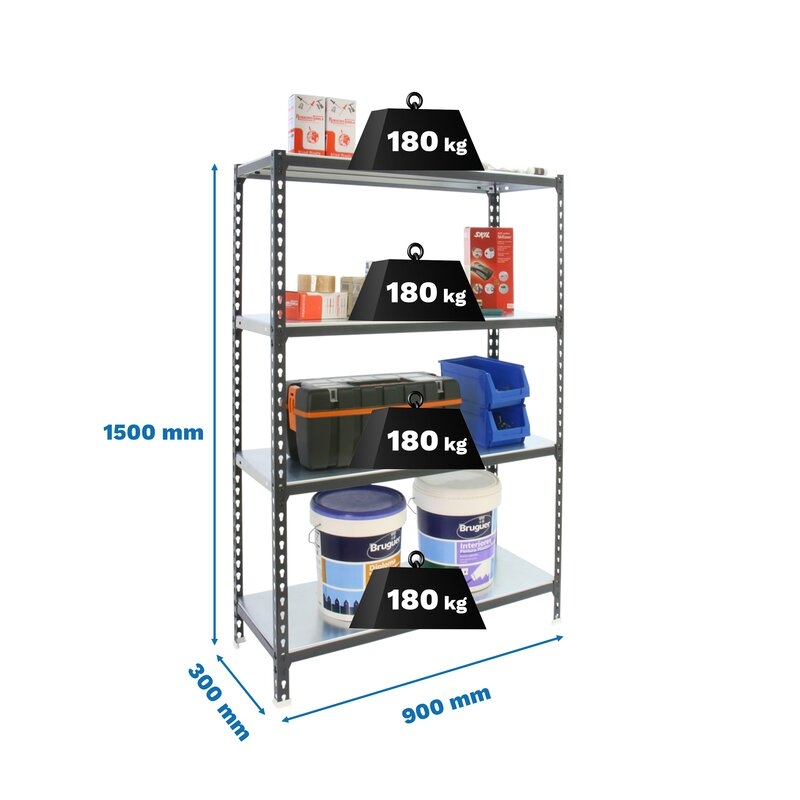 Estantería metálicaAntracita/Galva SIMONRACK