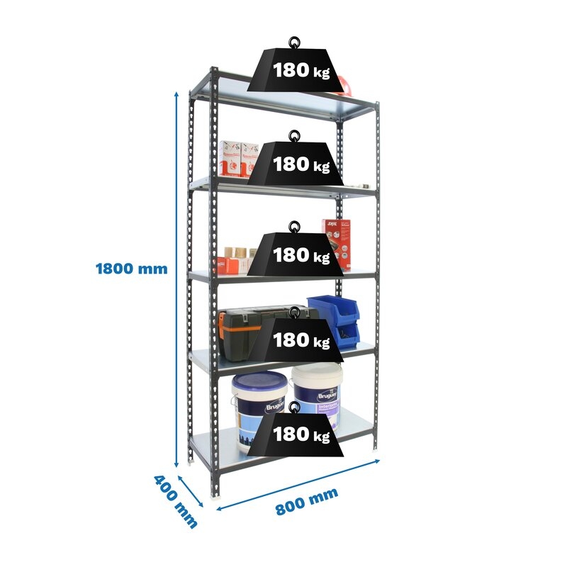 Estantería met 180x80x40cm AnB SIMONRACK