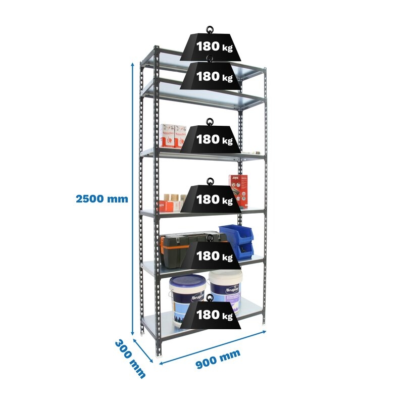 Estantería metálica Antracita/Galva SIMONRACK