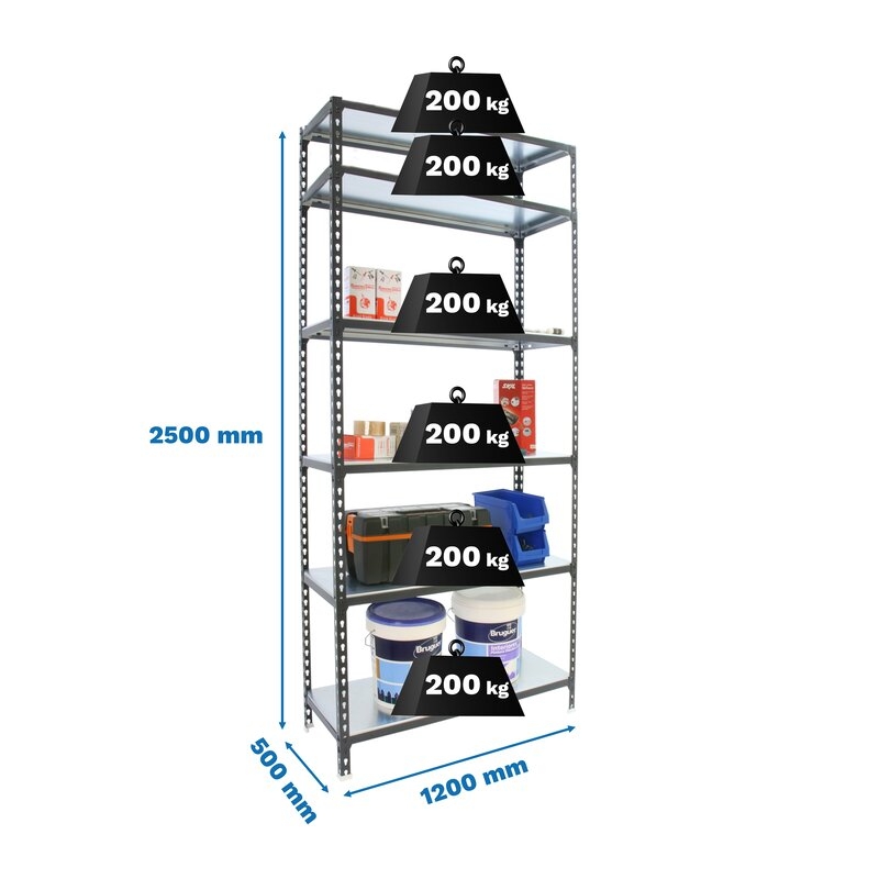 Estantería met 250x120x50cmAnB SIMONRACK