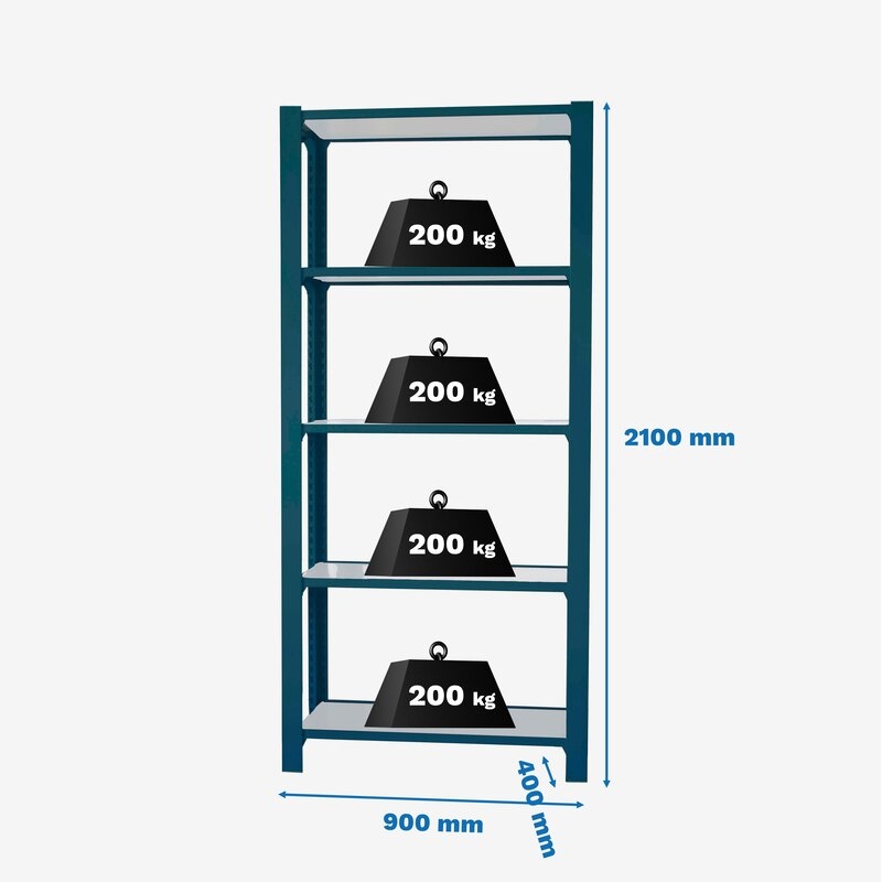 Estantería met 210x90x40cm AnB SIMONRACK