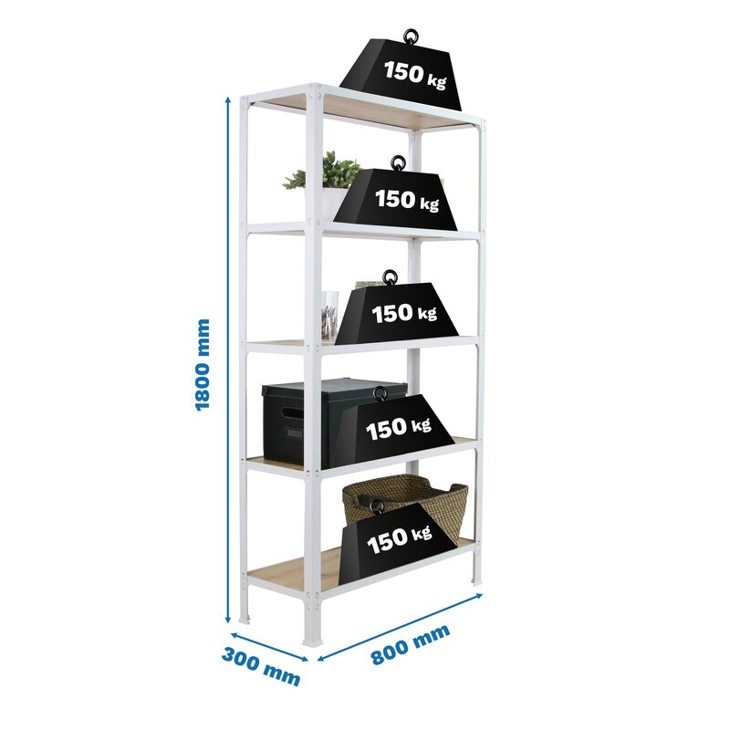 Estantería met 180x80x30cm BlR SIMONRACK
