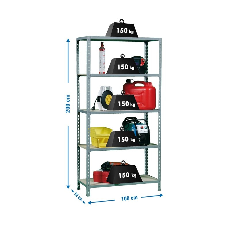 Estantería met 200x100x50cm Gr SIMONRACK