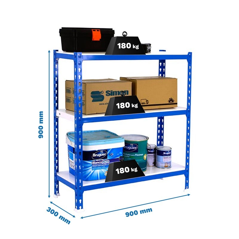 Estantería metálica Azul Blanco SIMONRACK