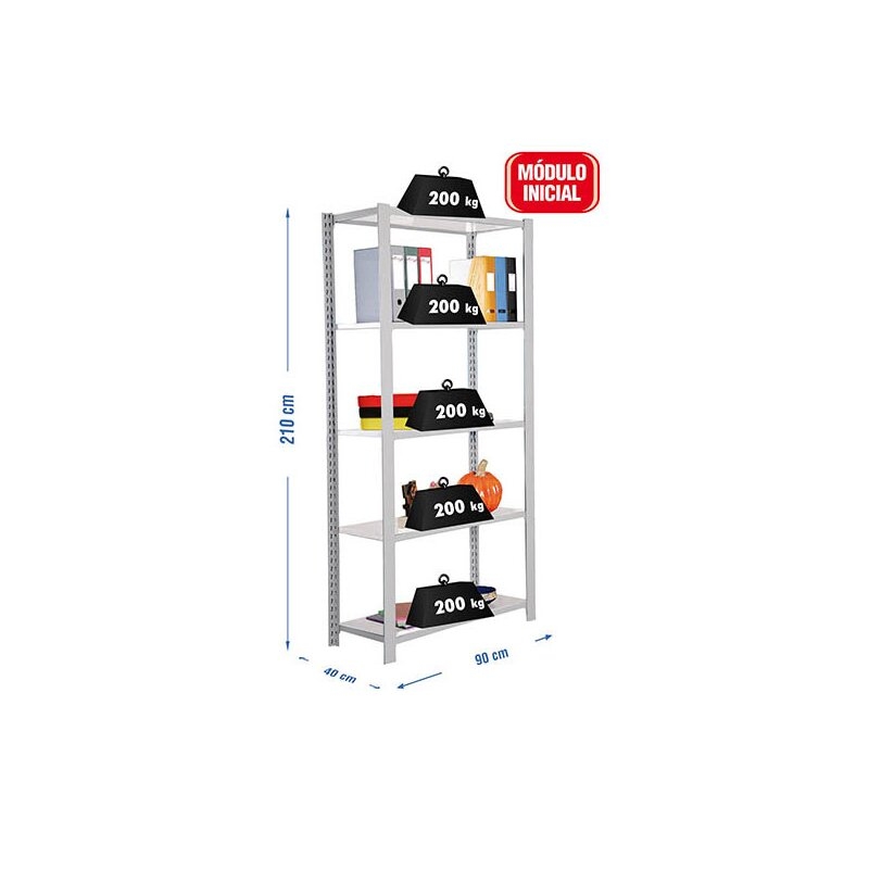 Estantería met 210x90x40cm Gr SIMONRACK