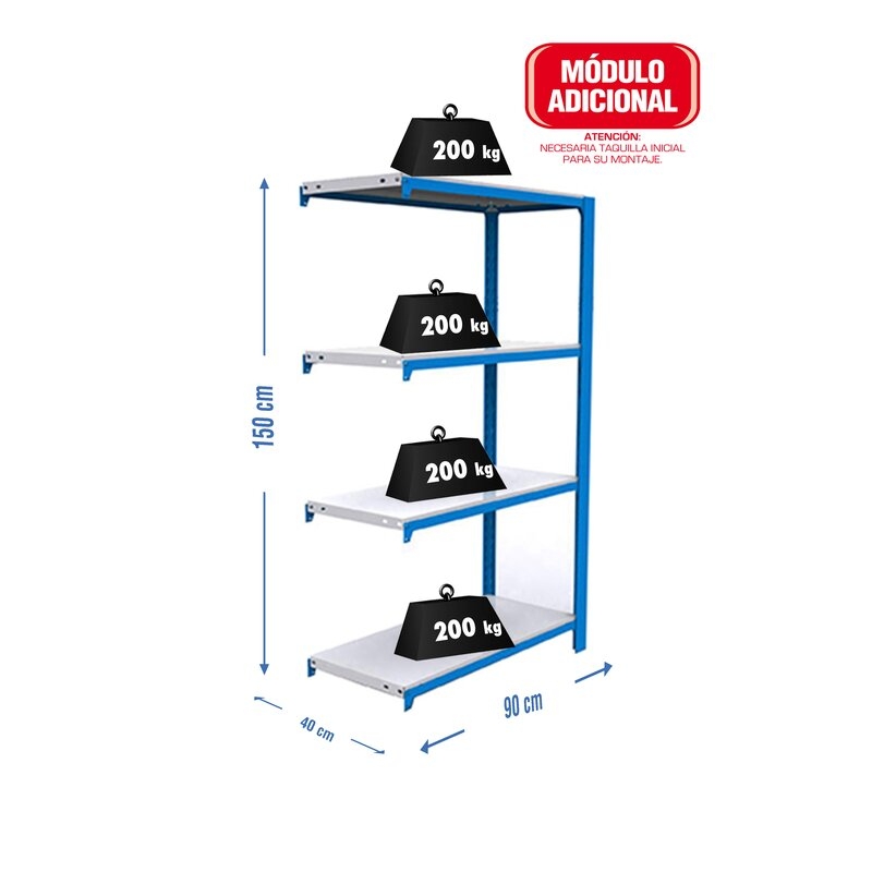 Estantería met 150x90x40cm Az SIMONRACK