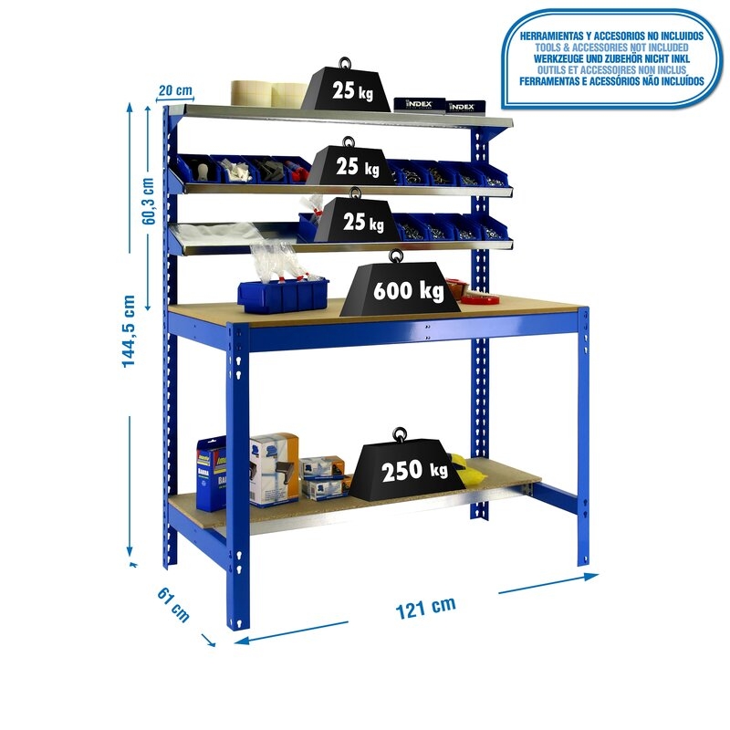 Banco tbjo 144,5x121x61cm Az SIMONRACK
