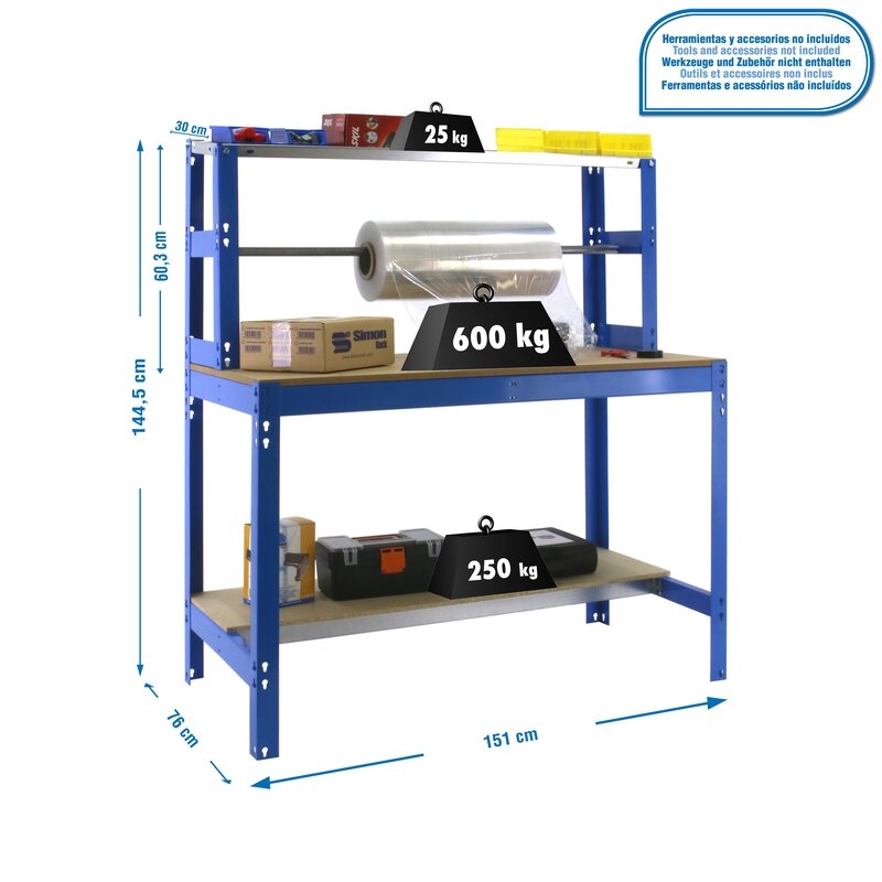 Banco tbjo 144,5x151x76cm Az SIMONRACK