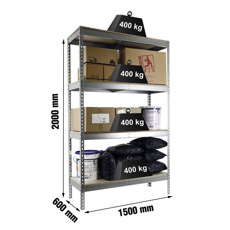 Estantería met 200x150x60cm Ga SIMONRACK