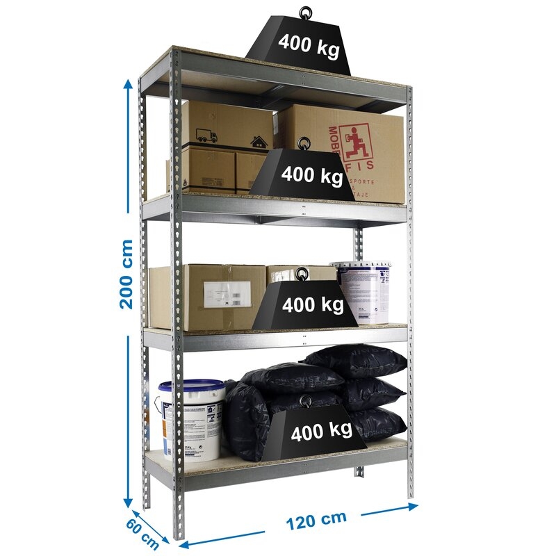 Estantería met 200x120x60cm Ga SIMONRACK