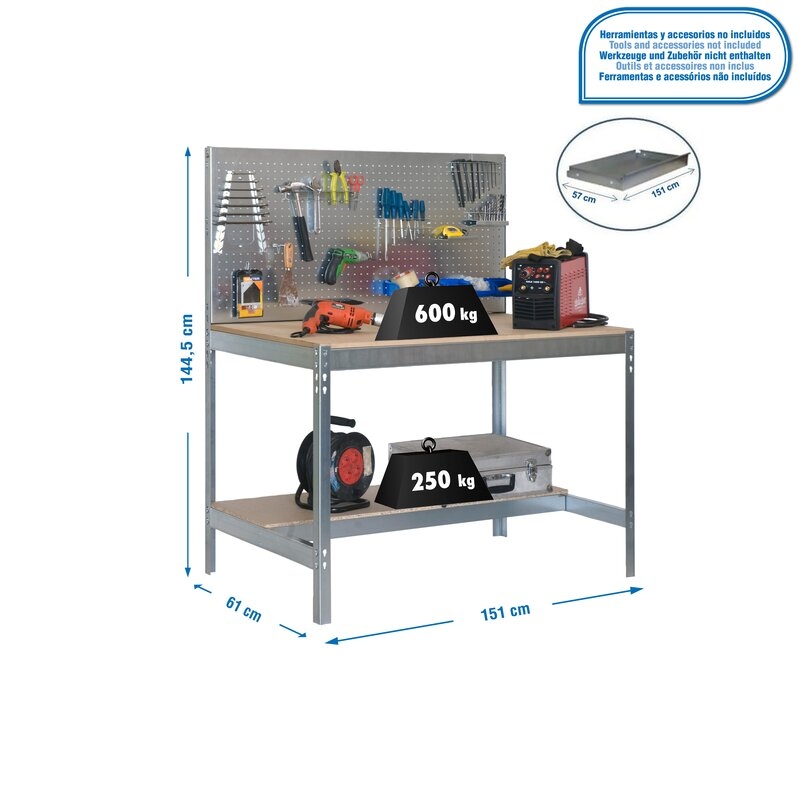 Banco tbjo 144,5x151x61cm Ga SIMONRACK