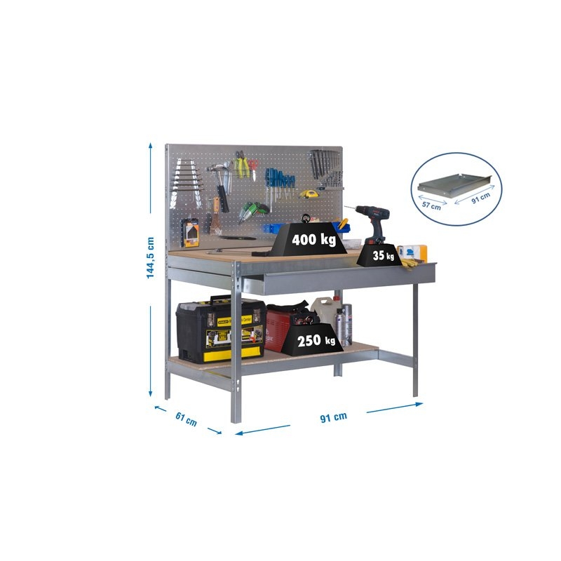 Banco tbjo 144,5x91x61cm Ga SIMONRACK