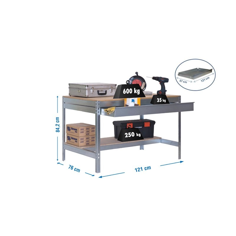 Banco tbjo 84,2x121x76cm Ga SIMONRACK