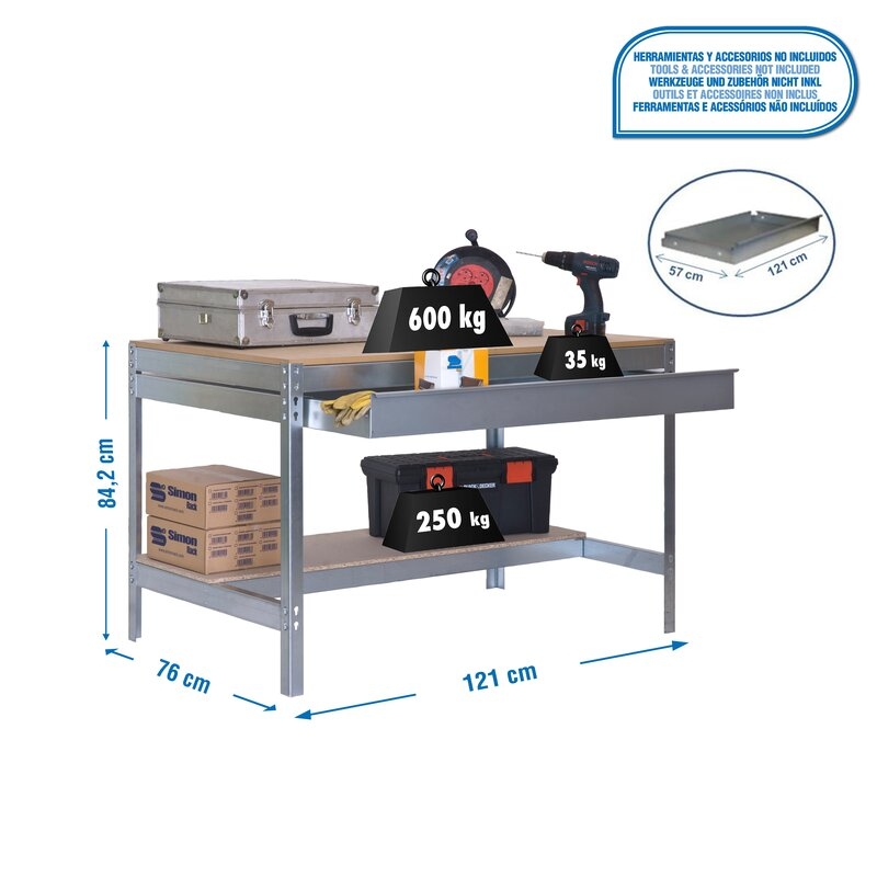 Banco tbjo 84,2x121x76cm Ga SIMONRACK